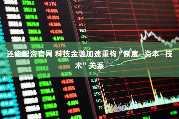 还能配资官网 科技金融加速重构“制度—资本—技术”关系